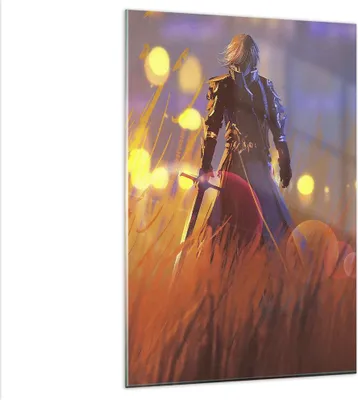 Produktbild von Bilder auf glas - Einteilig - Krieger Schwert - 80x120cm - Glasbilder - Wandbilder - Bilder - zum Aufhängen bereit - Wanddekoration aus Glas - Glas Bilder - Wandbild auf Glas - GPA80x120-3819