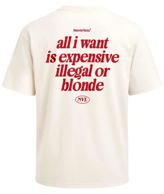 Produktbild von Herren T-Shirt - Design expensive or blonde - Oversized Relaxed Fit Printshirt Sommer Fashion Streetstyle Neverless®