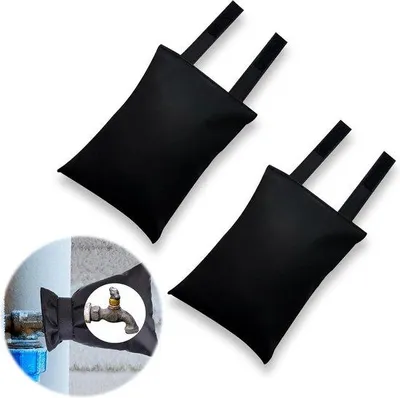 Immagine prodotto di Protezione per rubinetti esterni - 2 pezzi - impermeabile - antigelo - resistente al freddo - nero