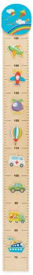 Produktbild von Bieco Messlatte Verkehr | Skala 0,65-1,5m | Messlatte Holz Kinder | Wand Holz Dekoration | Maßband Körper | Kinder Messlatte Holz | Holz Meter | Wandtattoo Kinderzimmer Tiere | Messlatte Kind