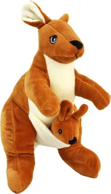 Produktbild von Känguru Kuscheltier mit Baby - ca. 23 cm