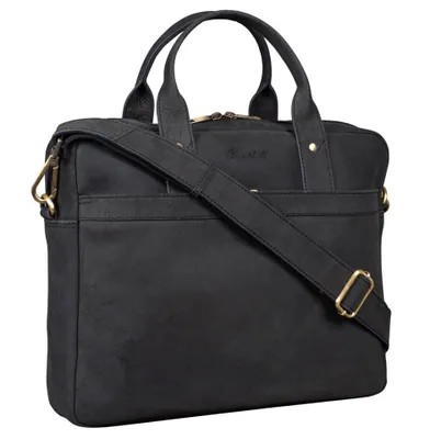 Produktbild von Benthill Laptoptasche Echt-Leder I Leder Umhängetasche für Laptop I Aktentasche für Notebook I Damen und Herren Tasche I Notebooktasche