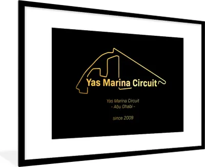 Produktbild von MuchoWow® Gerahmtes Poster Abu Dhabi - Formel 1 - Rennstrecke 90x60 cm - Poster mit Schwarzem Bilderrahmen Wandposter Rahmen Foto Bilder - Wanddekoration - Fotos