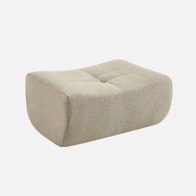 Immagine prodotto di Poggiapiedi per poltrona Sokol in bouclé testurizzato, Beige