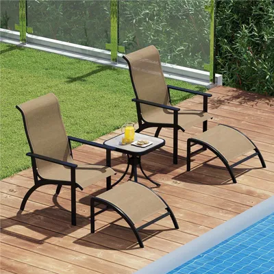 Produktbild von 5-teiliges Balkonmöbel-Set – Gartenmöbel – Balkon-Set – Terrassenmöbel – Esszimmer-Set für den Außenbereich