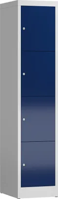 Produktbild von Schließfachschrank Fächerschrank 4 Fächer 1800x400x500 mm Spind lichtgrau/blau X-523411