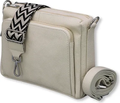 Produktbild von Adel Bags BECKY Schultertasche Leder, Umhängetasche für Damen, Beige