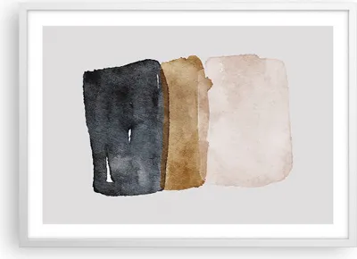 Produktbild von Gerahmtes Poster - Weißer Rahmen - Abstraktion die Farben Aquarell - 70x50 cm - Wand Bild - Wanddeko - Wandbilder - Kunstposter - Wandposter - Bilderrahmen - Bilder - Kunstdruck - P2WAA70x50-4947