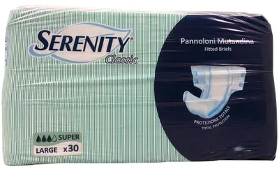 Immagine prodotto di Pannolone Per Incontinenza A Mutandina Serenity Classic Formato Super Taglia Large 30 Pezzi
