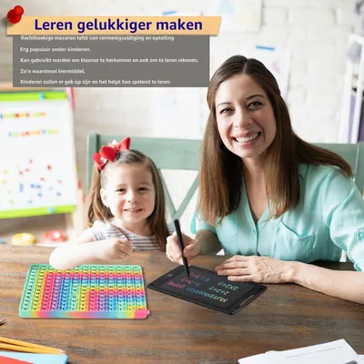 Productafbeelding van Push and pop bubble sensorisch fidget speelgoed - Vermenigvuldiging pop it anti-stress speelgoed - Pop up anti-stress