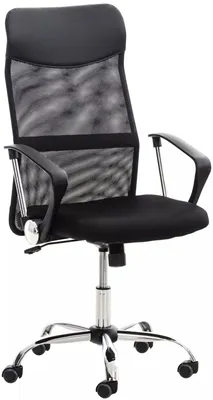 Produktbild von In And OutdoorMatch r Bürostuhl Vickie - Schwarz - Auf Rollen - 100 % Polyurethan - Ergonomischer Bürostuhl - Höhenverstellbar - Für Erwachsene