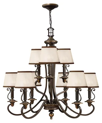 Image de Lustre, lampe à suspendre, acier, bronze, D 70,5 cm