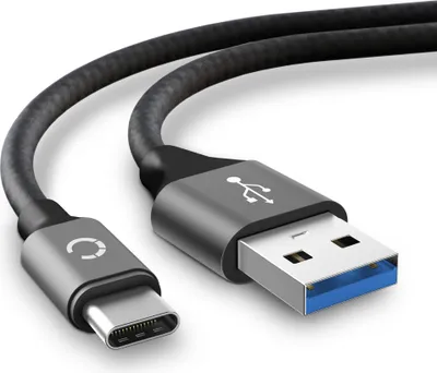 Produktbild von CELLONIC UC-E24 UC-E25 USB Kabel 2m kompatibel mit Nikon D6 Z 5 Ladekabel USB C Type C auf USB A 3.0 Datenkabel 3A grau Nylon