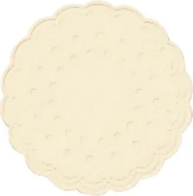 Produktbild von 250 Tissue-Untersetzer, rund Ø 7,5 cm Cream Mehrlagig
