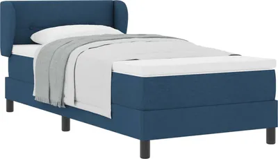 Immagine prodotto di Letto a molle con materasso Blu 100 x 200 cm Tessuto