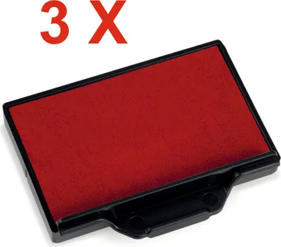 Produktbild von 3 X Trodat Ersatzkissen 6/56 für Professional 5206 – Stempelfarbe rotFür Professional 5117, 5204, 5206, 5460, 5465, 5466/PL, 5558, 5558/PL, 55510, 55510/PL