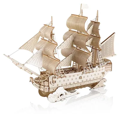 Produktbild von 3D Puzzle Schiff Holzmodell Bausatz Erwachsene DIY Bastelset Dekoration Geschenk