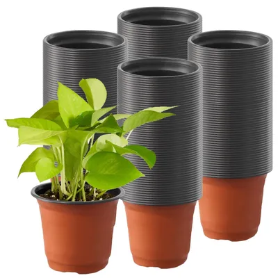 Image de Lot de 200 pots de fleurs en plastique