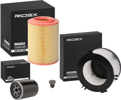 Produktbild von RIDEX Filterset Inspektionspaket Filtersatz für VW Transporter IV Bus (70B, 70C, 7DB, 7DK, 70J, 70K, 7DC, 7DJ) Transporter IV Kastenwagen