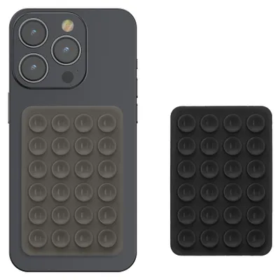 Produktbild von kwmobile 2x Silikon Saugnapf Handyhalterung - Handy Halter selbstklebend - 5,5 x 8cm - Universal Halterung für Handyhüllen - Kompatibel mit iPhone und