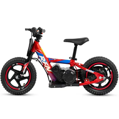 Produktbild von RFN DNA12 12-Zoll Elektrofahrrad für Kinder, 100W Motor, 24V Akku, 2 Geschwindigkeiten, 12 km Reichweite, IP65, mechanische Bremse, sicher