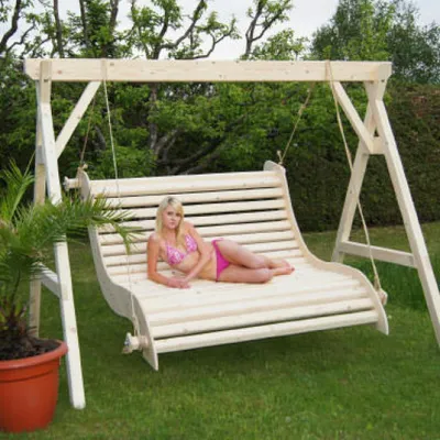 Produktbild von - WP PureHaven Hollywoodschaukel Standard für 3 Personen 242x201x265 cm hochwertiges Fichtenholz
