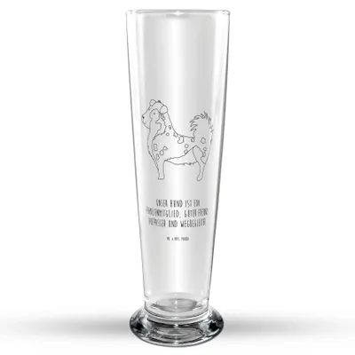 Produktbild von Mr. & Mrs. Panda Bierglas Hund Australien Shepherd - Transparent - Geschenk, Sprüche, Mr Mrs Weizenglas, Bier Glas, Weißbierglas, Weizenbier, Spruch, Weizen, Wauwau