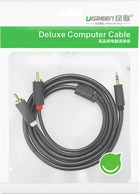 Immagine prodotto di Ugreen Av102 Kabel 2X Rca (Cinch) Jack 3,5 Mm 1M (Czarny)