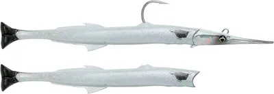 Productafbeelding van Naaldvis Pulsetail Kunstaas - Zacht Lokaas Vis - Vissen op roofvis - 3D Scan Gebaseerd - 14cm 12g - Wit Zilver