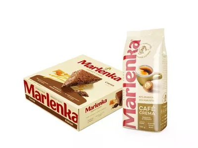 Immagine prodotto di MARLENKA® Duopack - Torta al miele al cacao (1 x 800 g) + Caffè Crema (1 x 500 g) - Chicchi di caffè