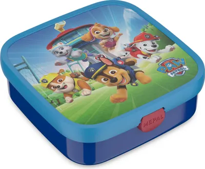 Produktbild von Mepal - Bento Brotdose Groß Campus - Bento Lunchbox für Kinder - Inklusive 2 auslaufsicheren Bento Fächern & Gabel - Bento-Fach ist mikrowellengeeignet - 1,25 l - Paw Patrol Pups