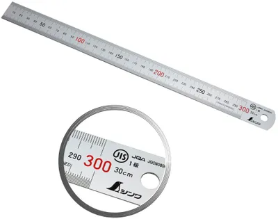 Obrázek produktu pro FAMEX 12517 Shinwa nerezové pravítko 30 cm - se stupnicí 0,5 mm - Ocelové pravítko Kovové pravítko - 13013