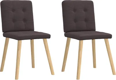 Produktbild von "2026 Promotion" Esszimmerstühle 2 Stk. - Hohe Qualität - Dunkelbraun Stoff - Esszimmerstühle CC25277