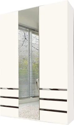 Produktbild von Kleiderschrank Level mit Spiegel und Schubladen Ausführung wählbarweiß