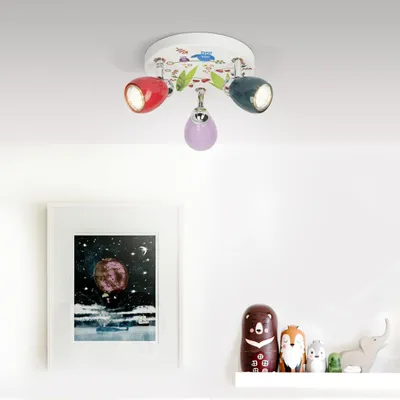Produktbild von Bunte Deckenlampe mit Eulen