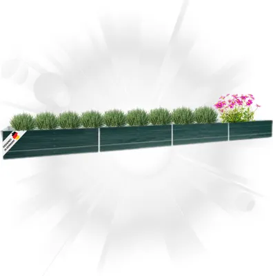 Produktbild von DELUKE® Hochbeet für Garten OSKAR Grün | 600x80x45cm | Verzinkter Stahl | Wetterfest | Gartenbeet Kräuterbeet Blumenbeet Beet hoch Frühbeet für Garten Gemüsebeet