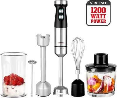 Produktbild von GASTROBACK 40972 Design Power 5-in-1 Stabmixer-Set, Farbe:Schwarz