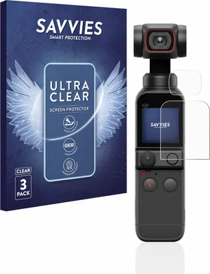 Produktbild von 6x Für DJI Osmo Pocket 2 (Display + Linse) Schutzfolie Savvies Displayschutz Display Schutz Folie Klar Transparent