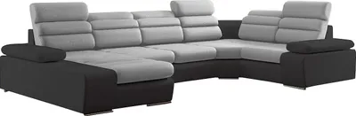 Produktbild von Wohnlandschaft mit Schlaffunktion - Ecke Links - Grau & Anthrazit - BOILEAU