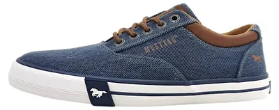 Produktbild von Mustang Herren Sneaker aus Canvas mit Sternen-Details 26M0151002, Größe:44 EU, Farbe:Blau