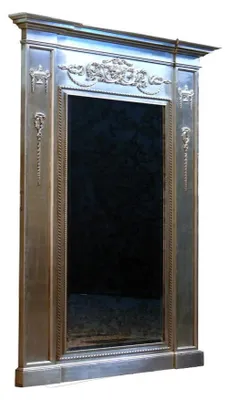 Produktbild von Spiegel Silber Barock xxl Big  Wandspiegel Holz 132x14x220cm Rahmen