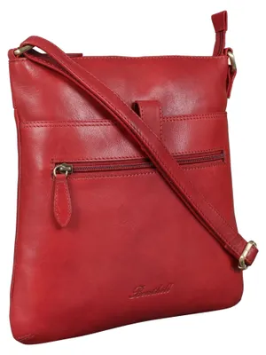 Produktbild von Benthill Umhängetasche Damen Leder - Shopper aus Rindsleder - Handtasche mit Reißverschluss - Schultertasche / Bag Beutel - Ledertasche