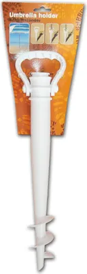 Produktbild von SONNENSCHIRMSTÄNDER mit Bodendübel WEISS 44cm Schirmständer Bodenhülse Erdanker