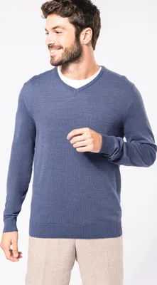 Produktbild von Kariban Herrenpullover mit V-Ausschnitt