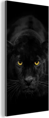 Produktbild von MuchoWow Wanddekoration Metall Metallbild Wandkunst 20x40 cm Panther - Tiere - Schwarz - Augen MuchoWow Aluminium Gemälde - Aluminium Gemäldes