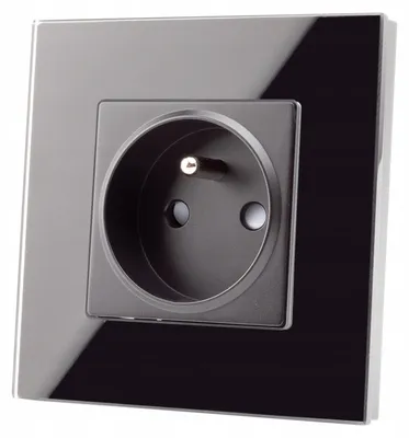 Produktbild von MIUUN Steckdose Schwarz mit Schutzkontakt Set mit Rahmen