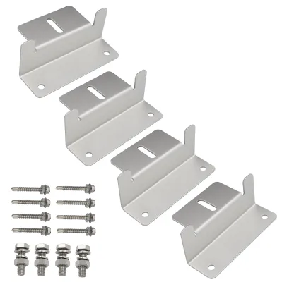 Produktbild von 4PCS Solarpanel Z-Klammern Aluminiumlegierung Photovoltaik-Montagehalterung Schraubensatz für Wohnmobil-Anhängerboot