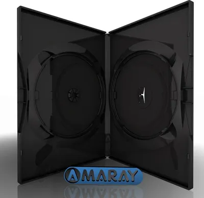 Produktbild von 100 Amaray Doppel DVD CD Hüllen 14mm 2fach 2er black