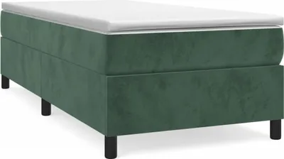 Produktbild von vidaXL Boxspringbettgestell Dunkelgrün 90x190 cm Samt