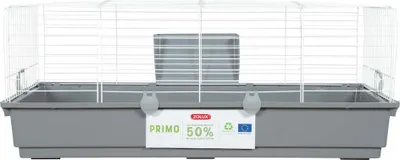 Obrázek produktu pro Klec morče PRIMO 100cm bílá/šedá s výbavou Zolux